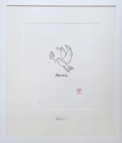 Limited Edition Lithograph 'Peace' - Pencil Signed By Nelson Mandela