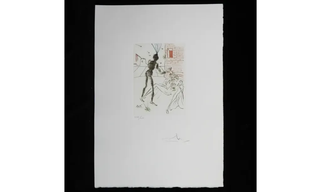 Salvador Dalí - Henry V (1971) Hand-Signed Original Color Etching, Limited Edition (CXII/CC)