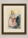 Salvador Dalí “Béatrice efface les doutes de Dante” Original 1960 Woodcut Print – Les Heures Claires (Framed with COA)