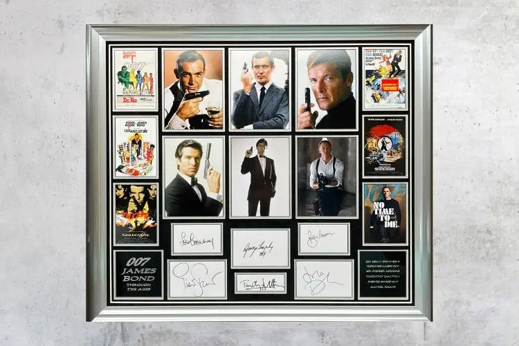 Ultimate James Bond Signed Display: Autographs from Six Legendary 007 Actors