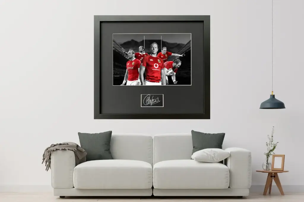 Alun Wyn Jones - The Lions Mounted and Framed Signed Montage