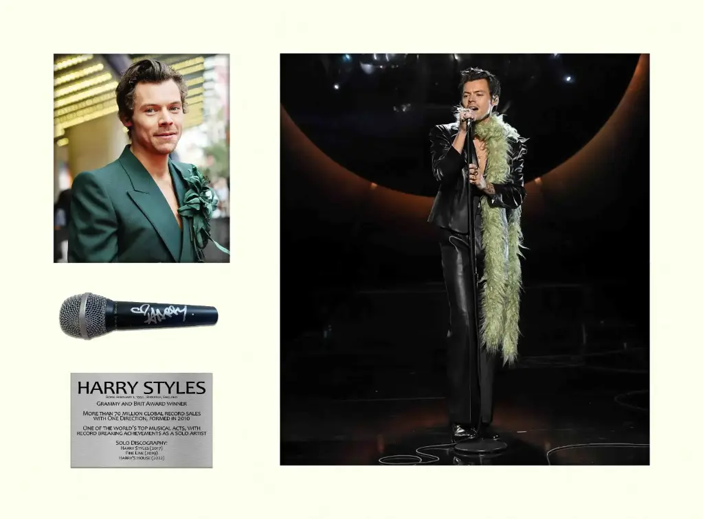 Harry Styles Signed & Framed Microphone