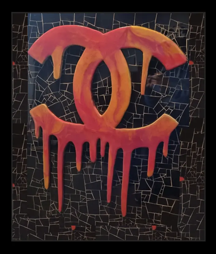 Chanel Mosaic Framed logo by David Arnott 