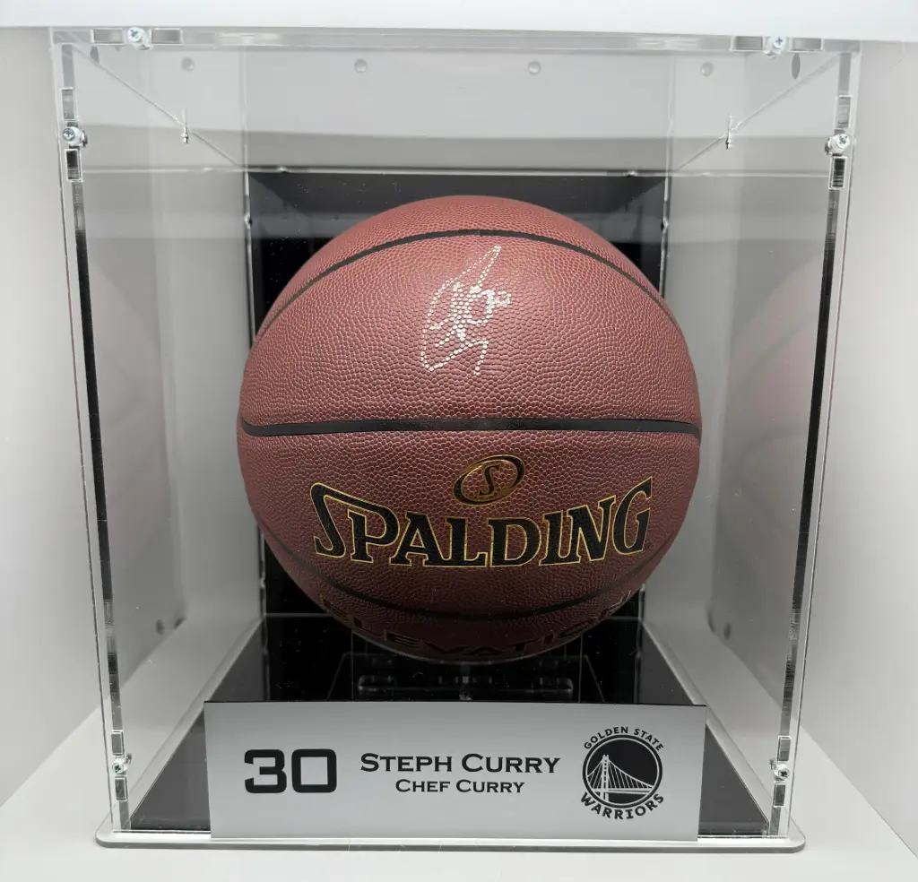 Stephen Curry Signed Golden State Warriors Basketball - JSA Certified with Luxury Display Case