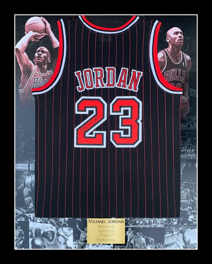 [MEM00164] Michael Jordan Signed & Framed Chicago Bulls #23 Jersey – The Greatest of All Time